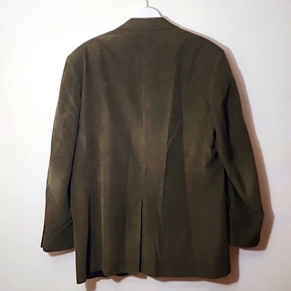 Land's End corduroy olive green lined jacket size 43L - Picture 10 of 14